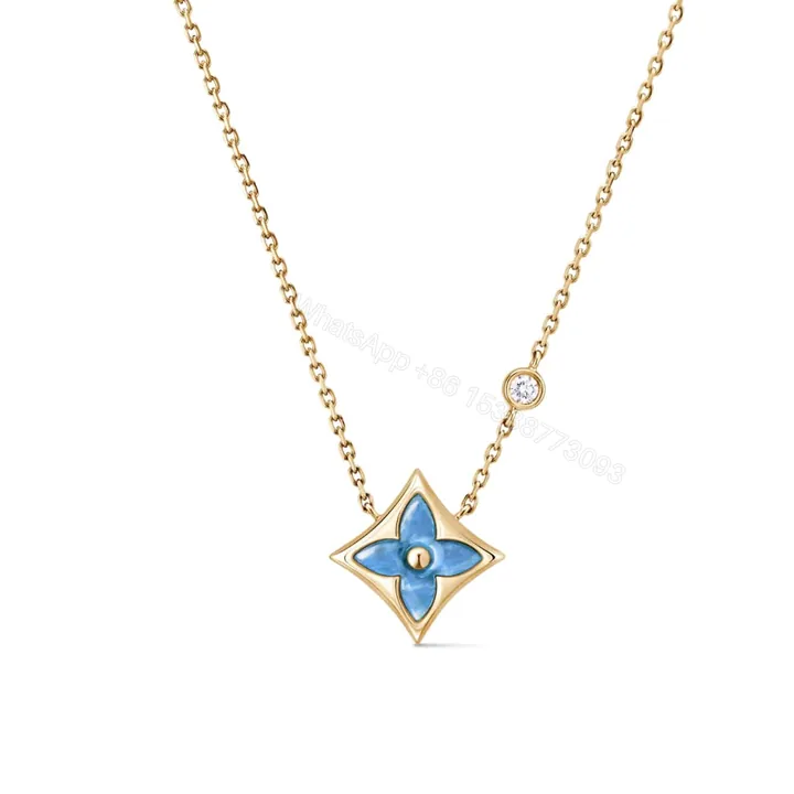 View 1 of LOUIS VUITTON COLOR BLOSSOM BB STAR PENDANT NECKLACE YELLOW GOLD Q03276