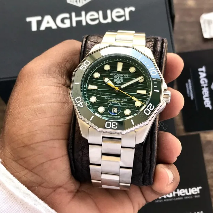 View 1 of Tag Heuer Aquaracer Calibre 7 Green Dial Automatic 40mm