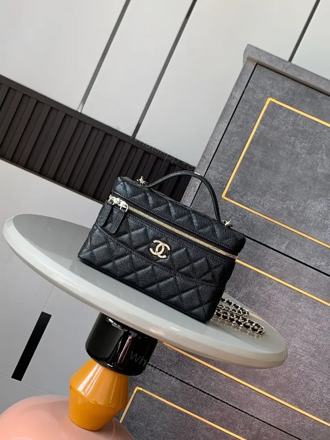 View 1 of Quilted Black Leather Shoulder Bag — Compact Luxury Day-to-Night