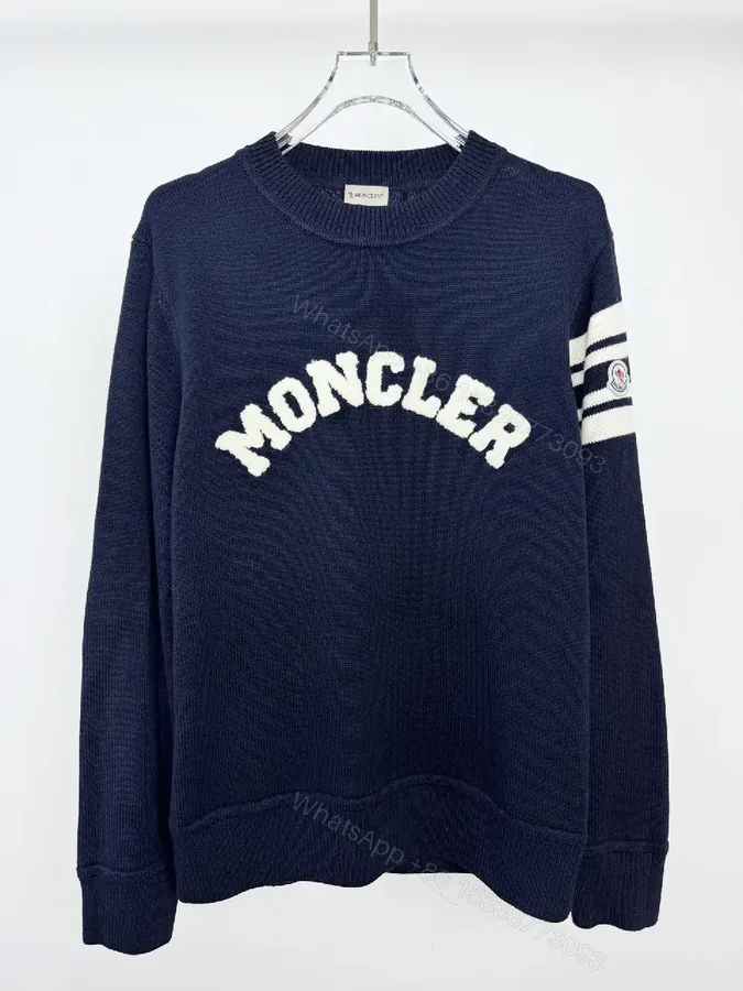 View 1 of Dark Navy Knit Pullover: Designer-Inspired Comfort & Style