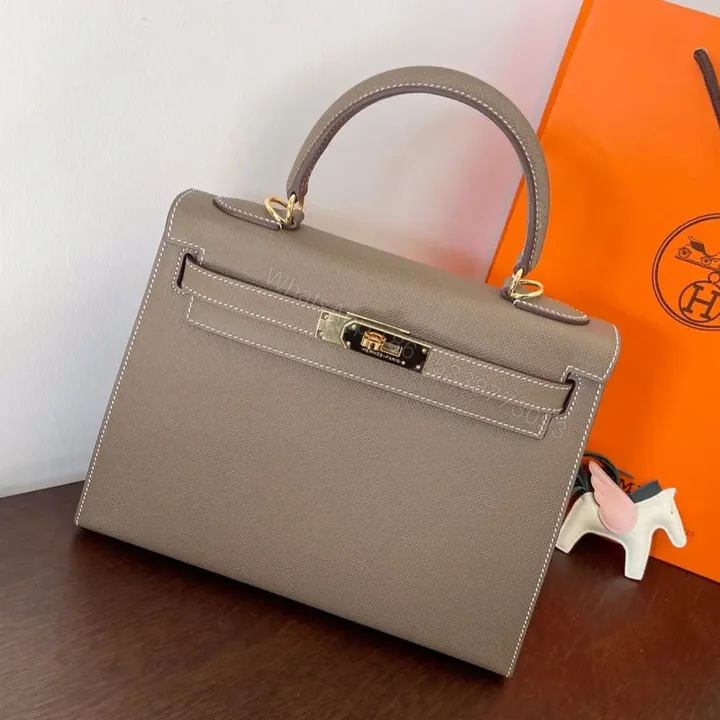 View 1 of HN 28CM ETAIN EPSOM LEATHER GOLD HARDWARE