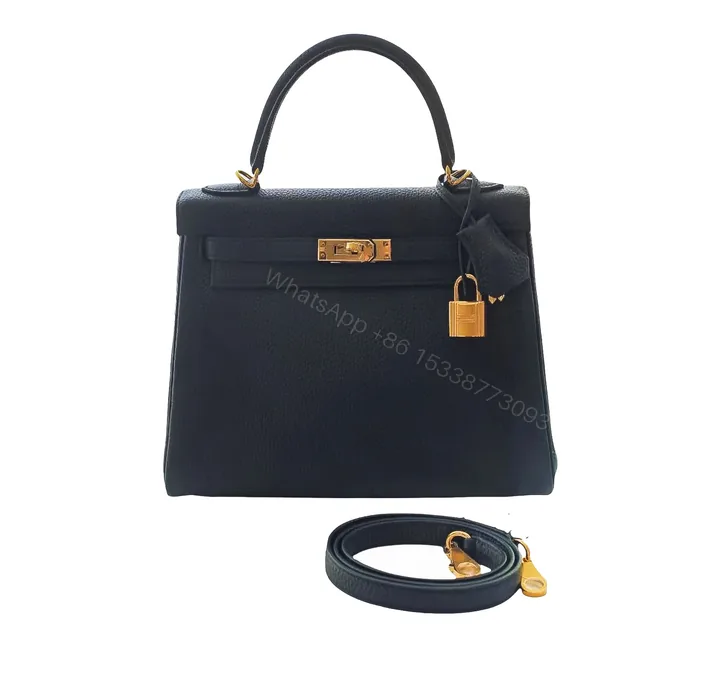 View 1 of HERMES KELLY BLACK SELLIER ROUGE EPSOM GOLD HARDWARE 32CM