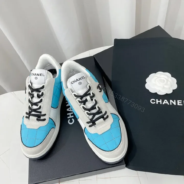 View 1 of Turquoise Block Heel-Top Sneaker: Luxury Comfort Sneakers