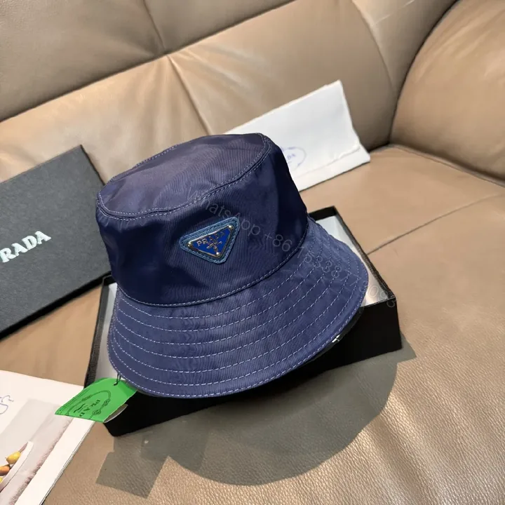 View 1 of Navy Nylon Bucket Hat – Structured, Subtle Luxury, Packable