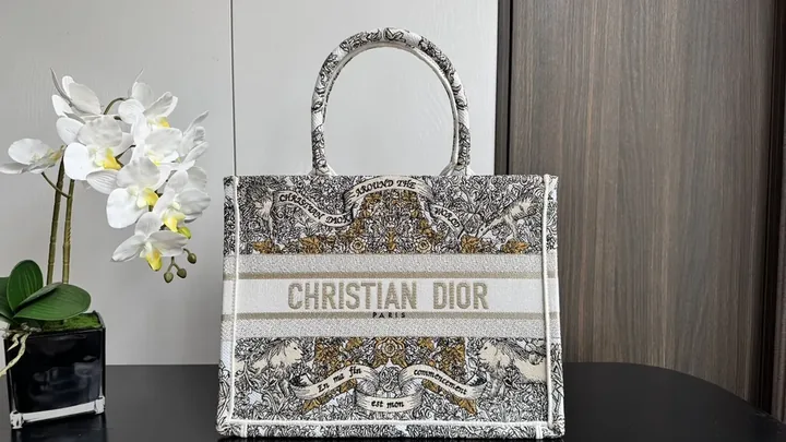 View 1 of Chic Dior Tote: Signature Pattern, Bold Texture, Luxury Carryall