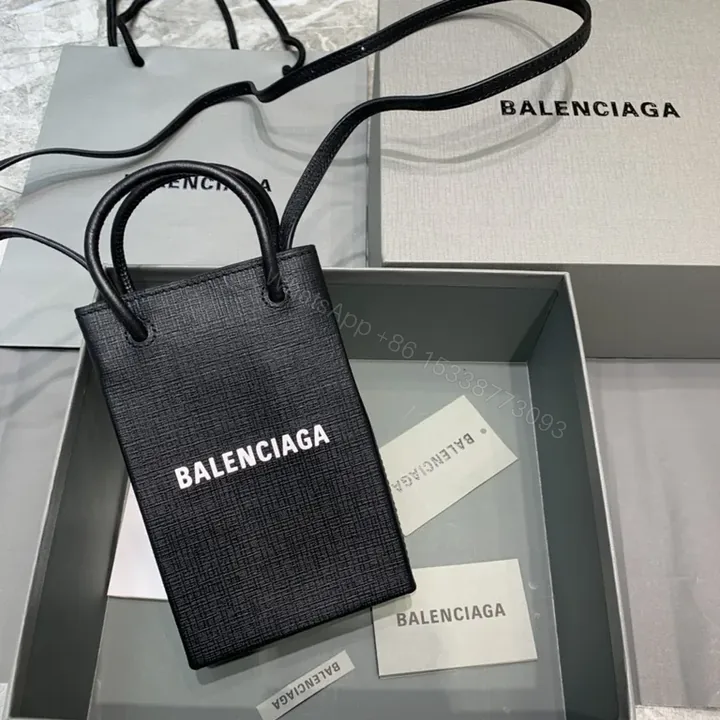 View 1 of Balenciaga Compact Luxe Cardholder: Premium Texture, Slim Style