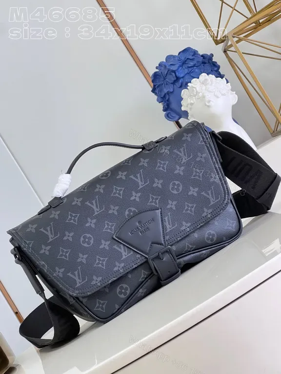 View 1 of Monogram Crossbody: Luxe Slate-Knit, Versatile & Secure Bag