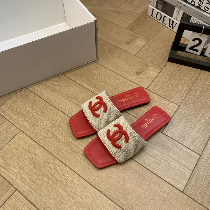 View 1 of Red Leather Textured Strap Slide: Luxe Casual Comfort