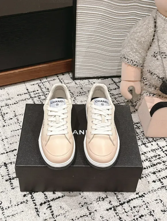 View 1 of Chanel-Inspired Leather Sneakers: Subtle Luxury Comfort