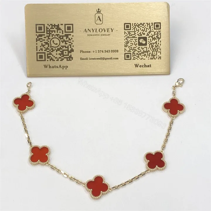 View 1 of VCA Vintage Alhambra Bracelet 5 Motifs Carnelian VCARD35500