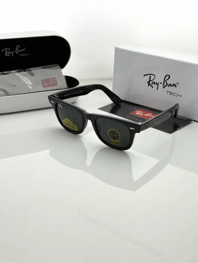 View 1 of First Copy Ray-Ban 2140 Black Shining Sunglasses UV Protected Premium Quality