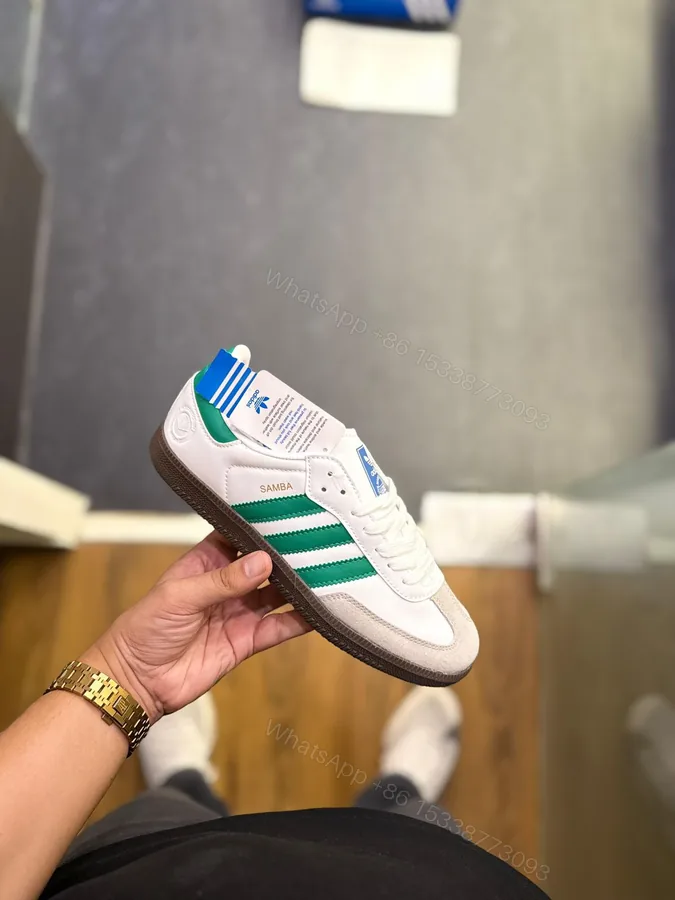 View 1 of ADIDAS ORIGINALS SAMBA WHITE GREEN SHOE
