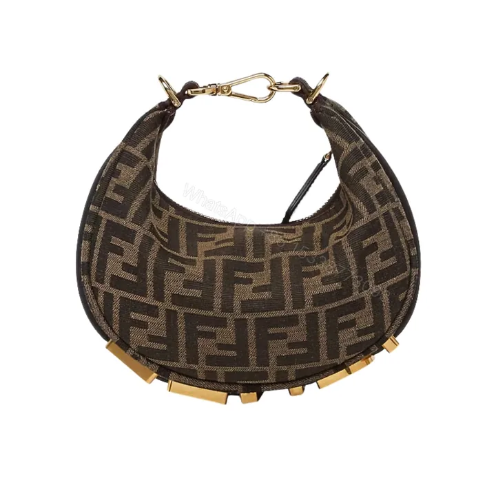 View 1 of FENDI FENDIGRAPHY MINI BAG BROWN FF 20CM 8BS081ALP3F1MAT