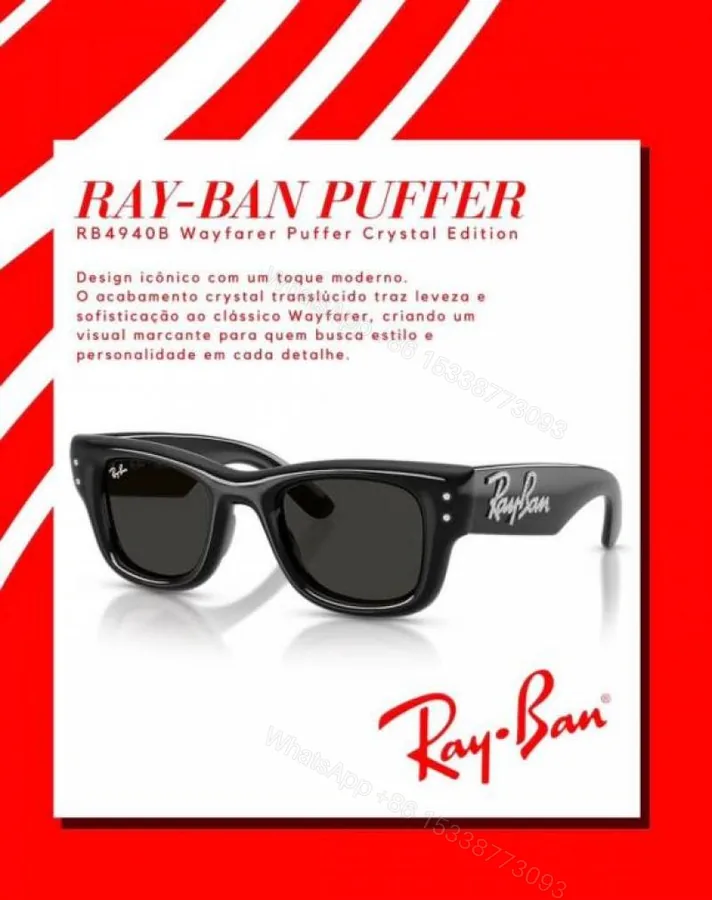 View 1 of First Copy RayBan 4940 Puffer Diamond Sunglasses
