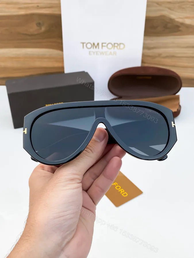 View 1 of Tom Ford Aviator Gold-Brown Metal Frame