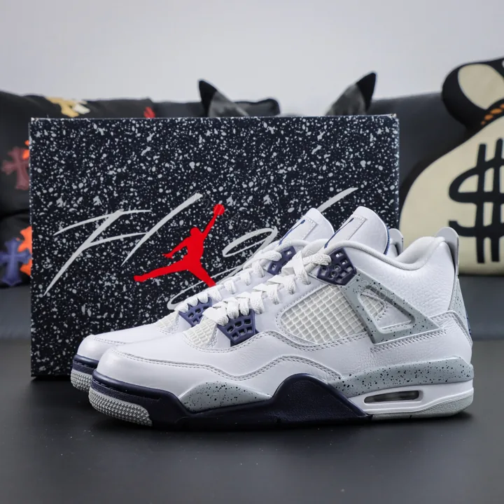 View 1 of Air Jordan 4 Retro Midnight Navy Reps