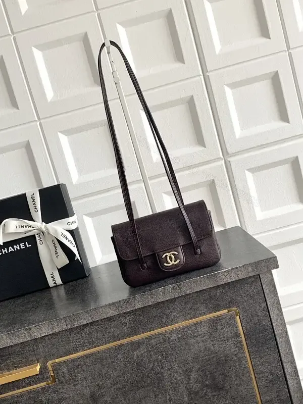 View 1 of Couture-Inspired Mini Flap Shoulder Bag: Elegant Everyday Luxury