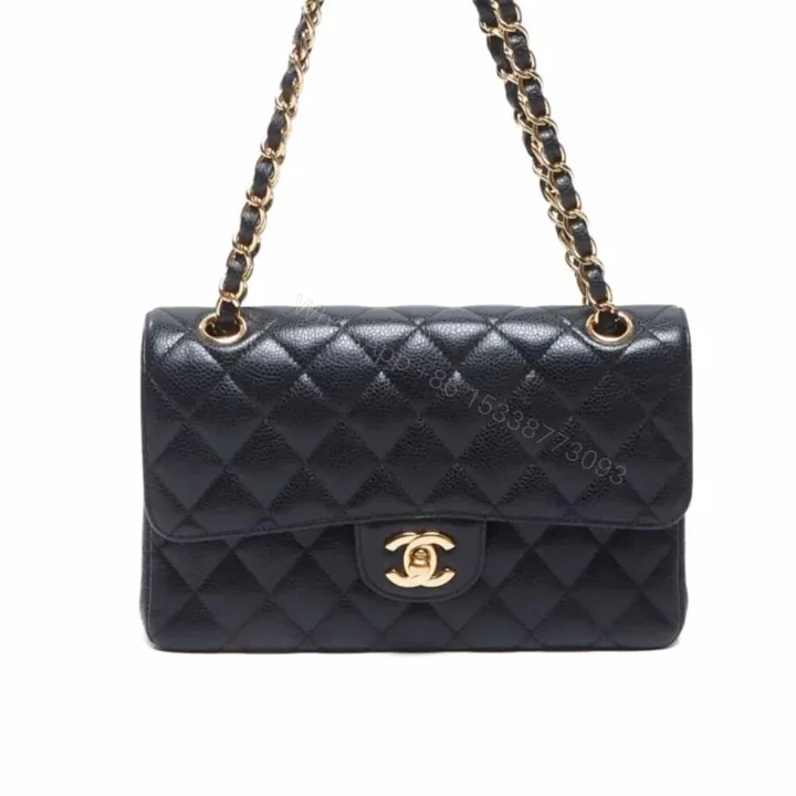 View 1 of Chanel Classic Flap Caviar Black Crossbody Bag 20Cm