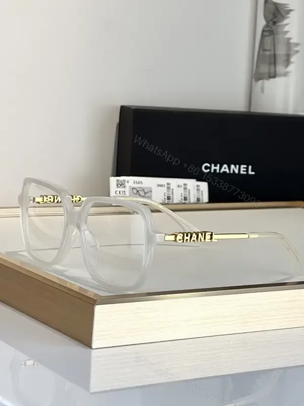 View 1 of Clear Frame Optical Eyewear – Gold Accent, Transparent Acetate, Luxe Style