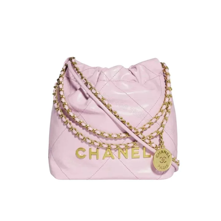 View 1 of Chanel 22 Mini Handbag Purple 23Cm
