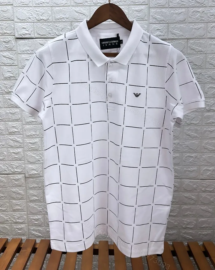View 1 of First Copy Armani Premium Cotton Lycra Polo T-Shirts