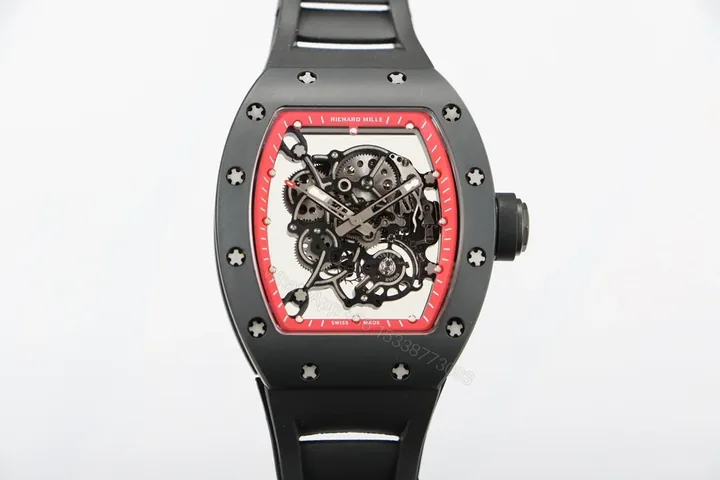 View 1 of Richard Mille RM055 White Ceramic Integrated Movement Blue AR Coating Edition RM055-WC-BLUE-2100