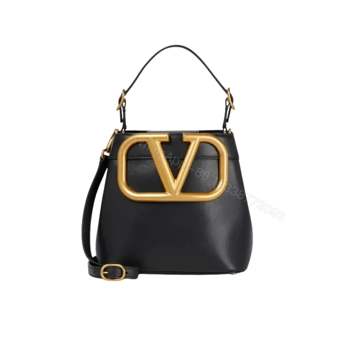 View 1 of VALENTINO GARAVANI SUPERVEE BUCKET BAG BLACK 20CM