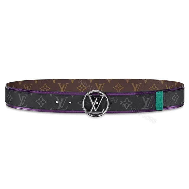 View 1 of LOUIS VUITTON LV CIRCLE 40MM BELT MONOGRAM ECLIPSE CANVAS – B143