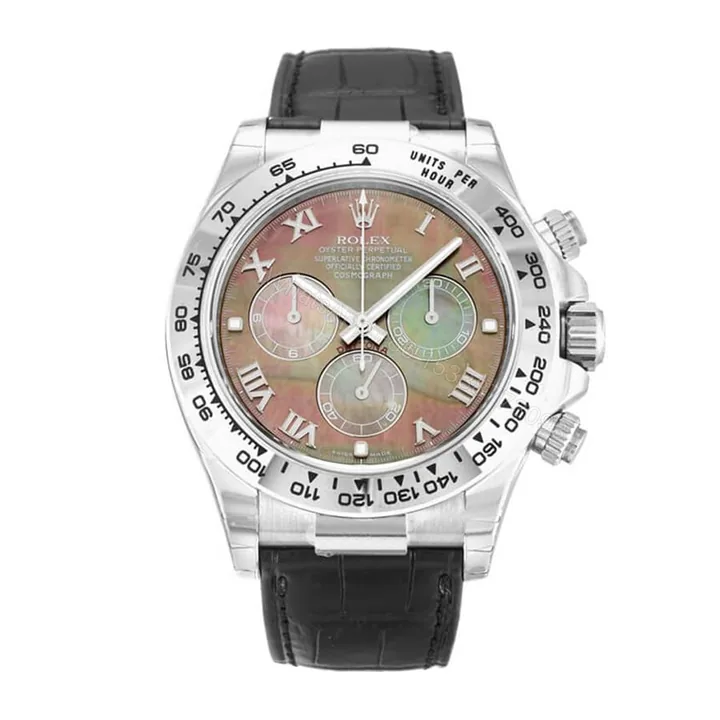 View 1 of Rolex Daytona 116519 Super Clone: 40mm White Gold Mother of Pearl Dial
