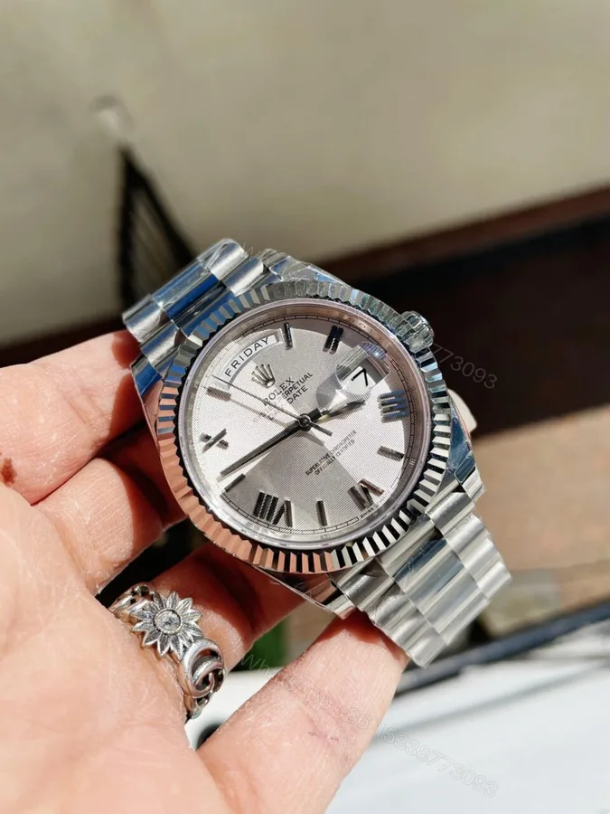 View 1 of EWF Factory SS 1:1 Rolex Day Date II 228239 Best Edition White Textured Dial A3255