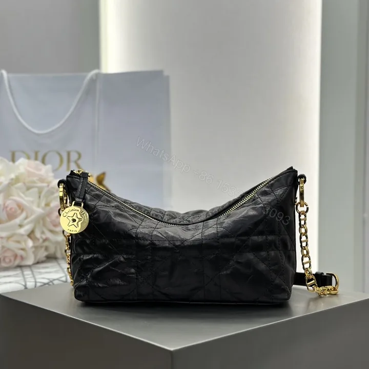 View 1 of 高仿Dior*Star系列S3202M900鏈條單肩腋下包黑色免檢版