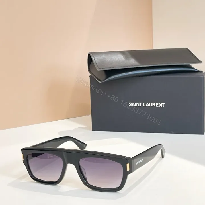 View 1 of Chic Black Acetate Sunglasses – Modern Rectangle, UV400 Lenses