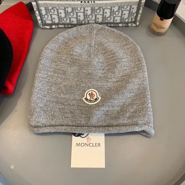View 1 of Cozy Moncler Knit Beanie - Merino-Wool, Subtle Prestige