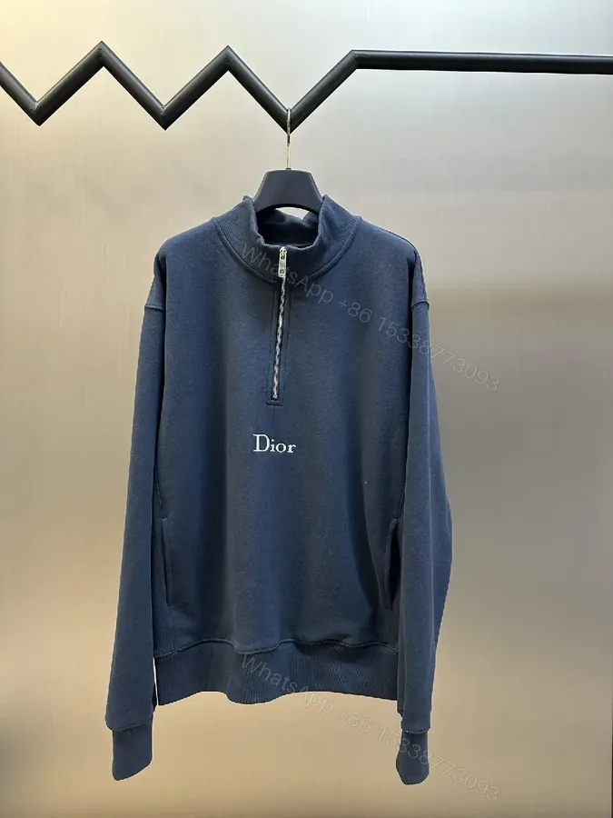 View 1 of Minimalist Luxe Half-Zip Sweatshirt, Subtle Dior Monogram