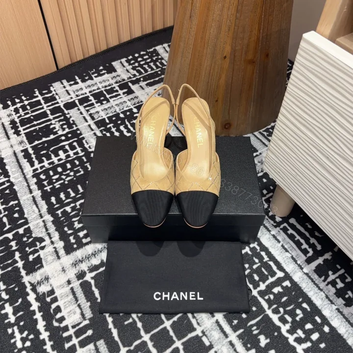 View 1 of 高仿Chanel*25C系列G31320小羊皮休閒單鞋黃色6.5CM免檢版
