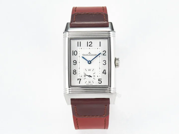 View 1 of Reverso Classic Duoface Small Seconds SS MGF Best Edition White Guilloché Dial on Red Leather Strap A854A