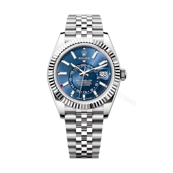 View 1 of Superclone Rolex Sky-Dweller Bright blue Dial 336934 Jubilee