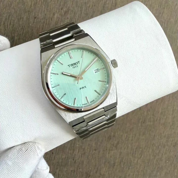 View 1 of Tissot PRX T-Classic White Tiffany Dial 42mm Quartz