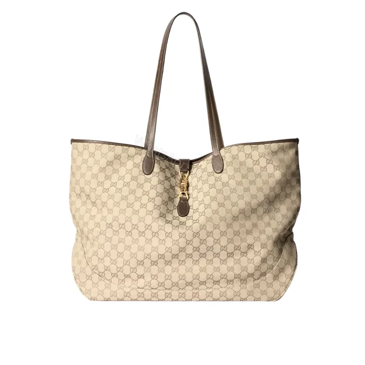 View 1 of Gucci Jackie Large Tote Bag Sand And Dark Brown 45Cm
