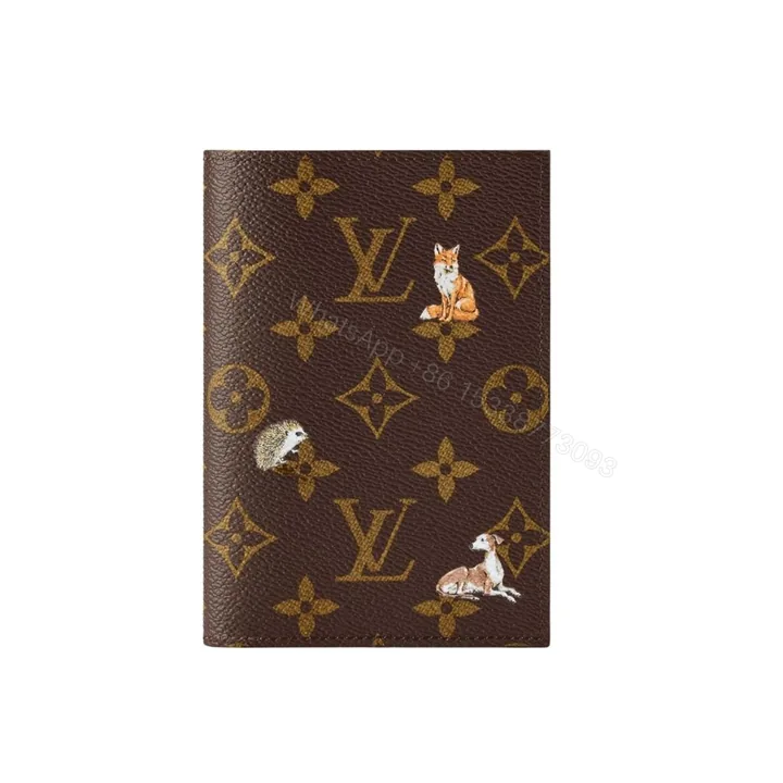 View 1 of Louis Vuitton Passport Cover Monogram Forest Canvas Brown 14Cm M27023