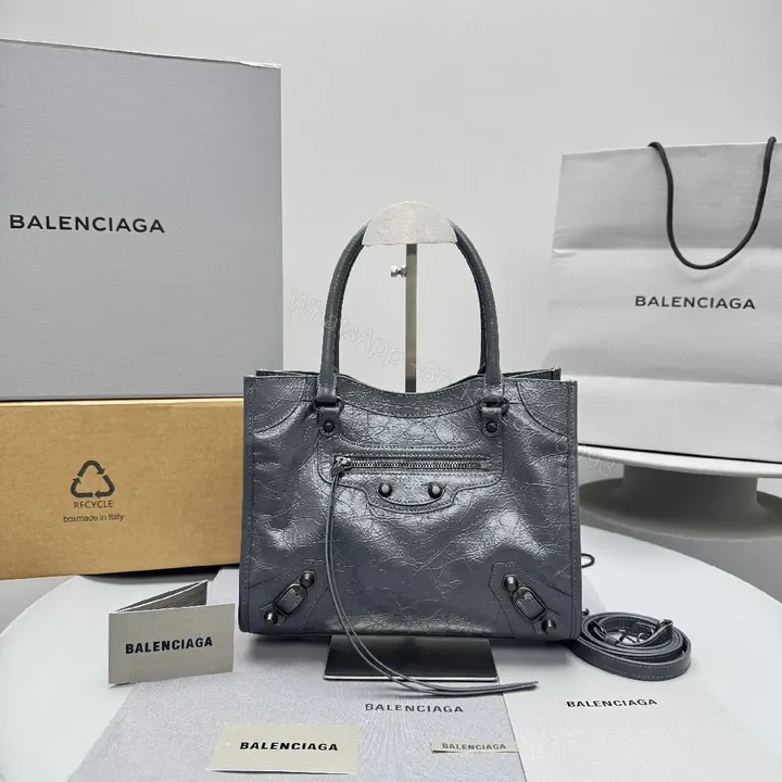 View 1 of Textured Leather City Tote: Structured, Weather-Ready, Everyday Luxury