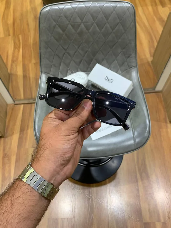 View 1 of First Copy Dolce & Gabbana Black Square Sunglasses UV Protection Premium Unisex Sunglasses