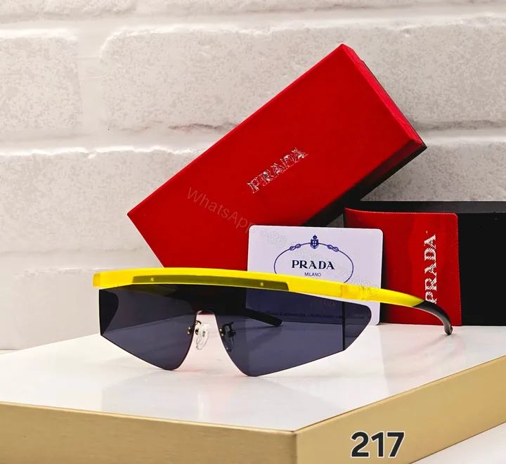 View 1 of Prada 217 Sport Wrap Black-Yellow Frame UV400 Lens
