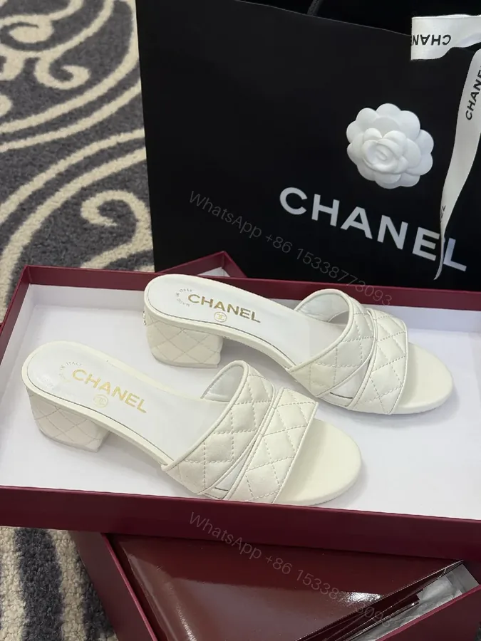 View 1 of Quilted Mules with Block Heel – Elegant Everyday Luxury