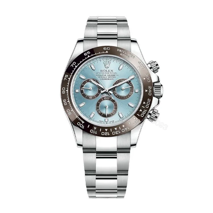 View 1 of Super Clone Rolex Daytona 126506 “Platona” Open Case Back | Ice Blue
