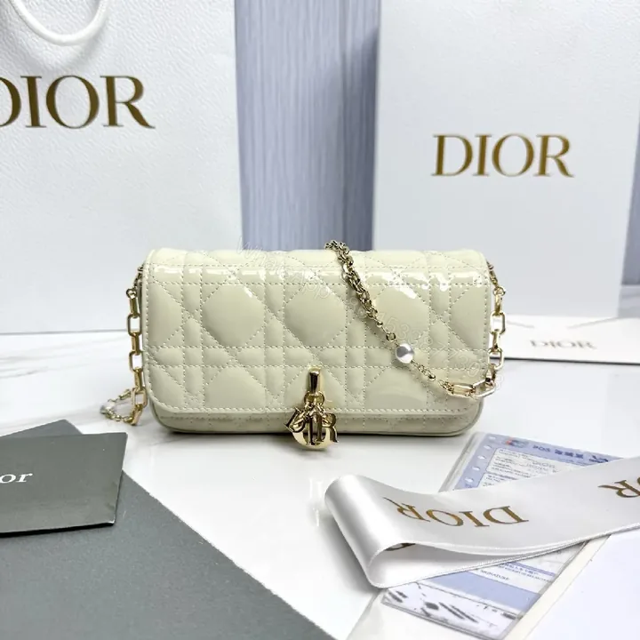 View 1 of Chic Quilted Mini Bag with Gold Chain Shine