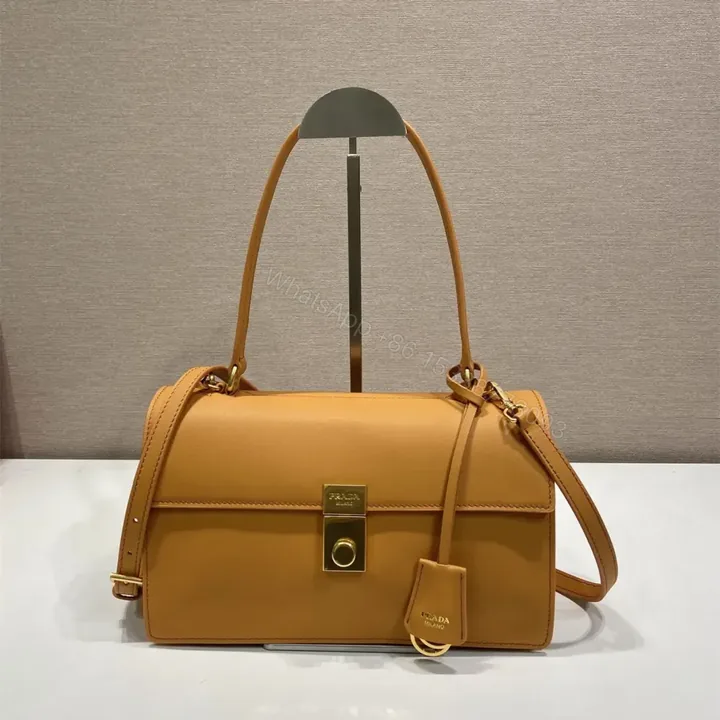 View 1 of 高仿Prada*SoftSound系列1BN023斜挎包琥珀色中號免檢版