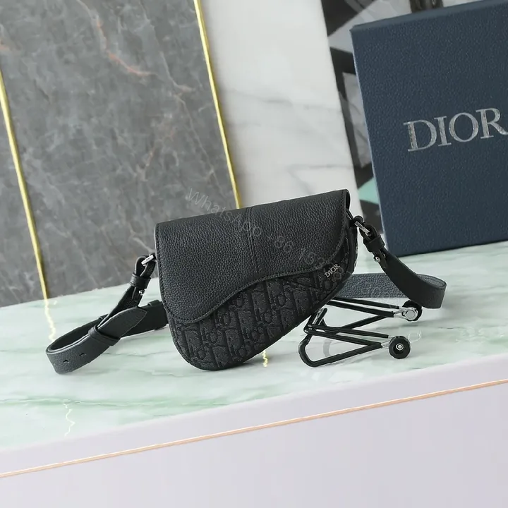 View 1 of Textured Black Crossbody: Compact, Designer-Inspired Style