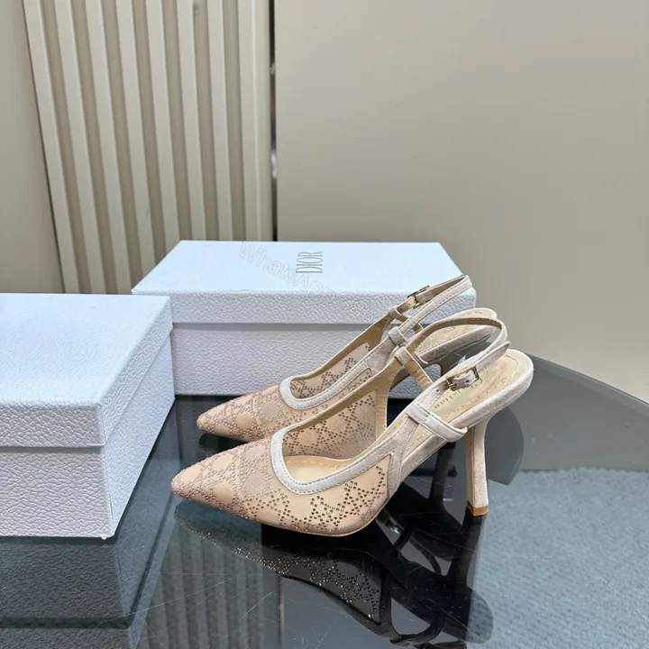 View 1 of 高仿Dior*Capture系列KCV301網鑽細高踭鞋10CM裸色免檢版