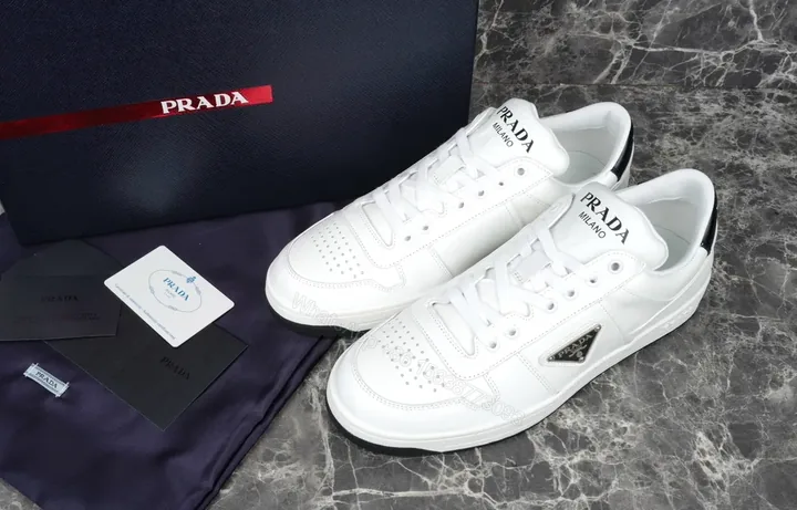 View 1 of White Leather Minimalist Sneakers, Luxury Sport-Luxe, Durable Comfort